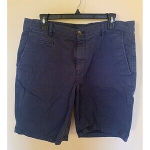 Johnny O men's bushed navy chino shorts size 34 preppy golf country club
